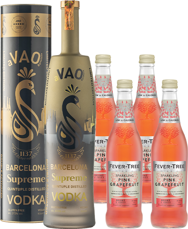 aVAO Vodka 1,5lt. & Fever-Tree Sparkling Pink Grapefruit