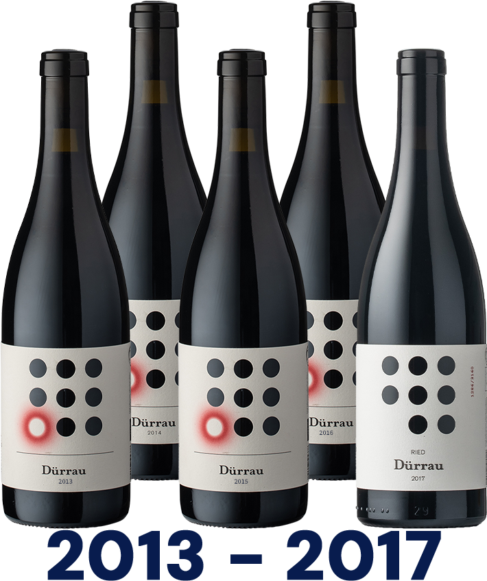 Vertikale: Blaufränkisch Ried Dürrau Vertikale: Blaufränkisch Ried Dürrau