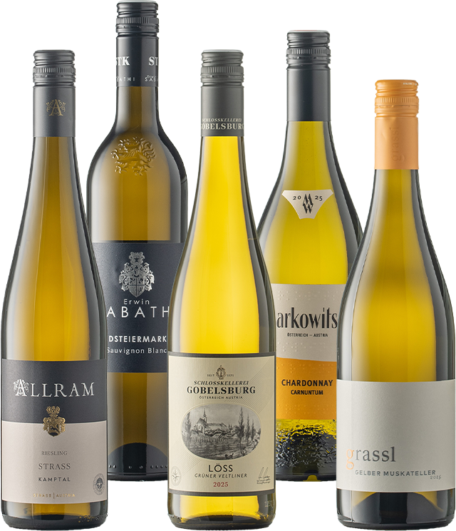 Weinset: Beliebteste Weißweine Österreich